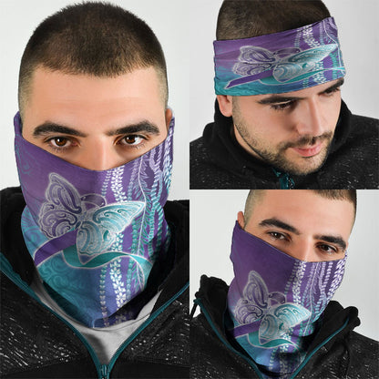 You Matter Suicide Prevention Support Neck Gaiter Maile Pikake Lokelani Crown Flower Lei Inspired