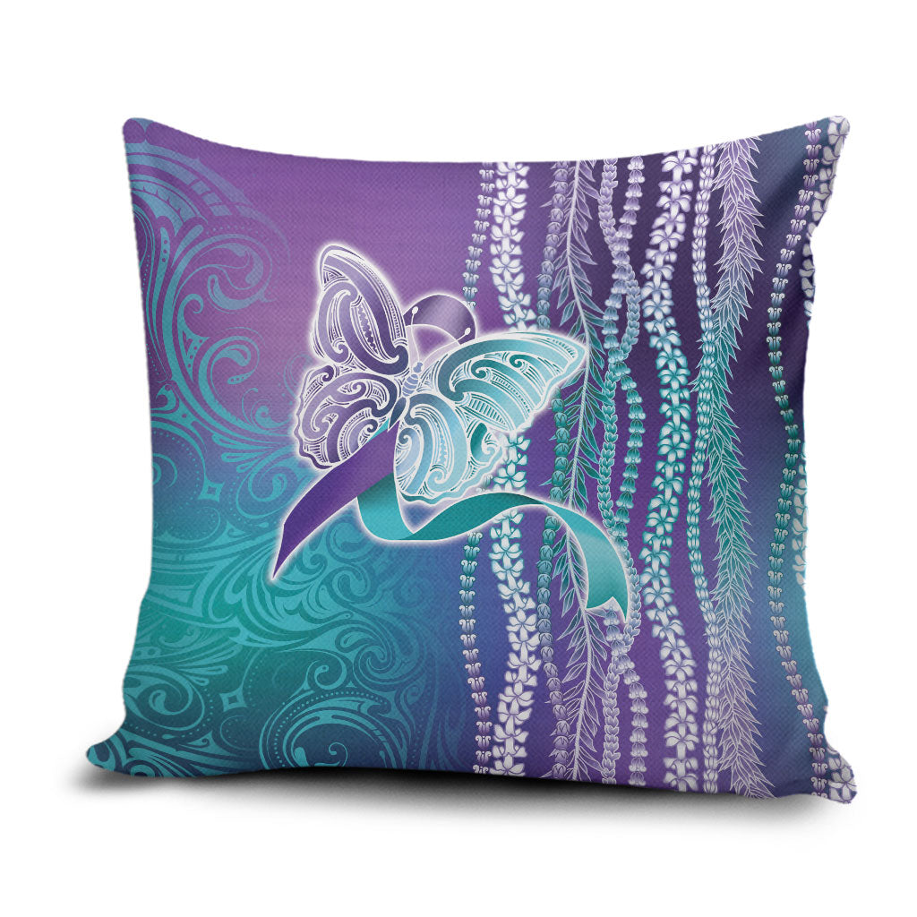 You Matter Suicide Prevention Support Pillow Cover Maile Pikake Lokelani Crown Flower Lei Inspired