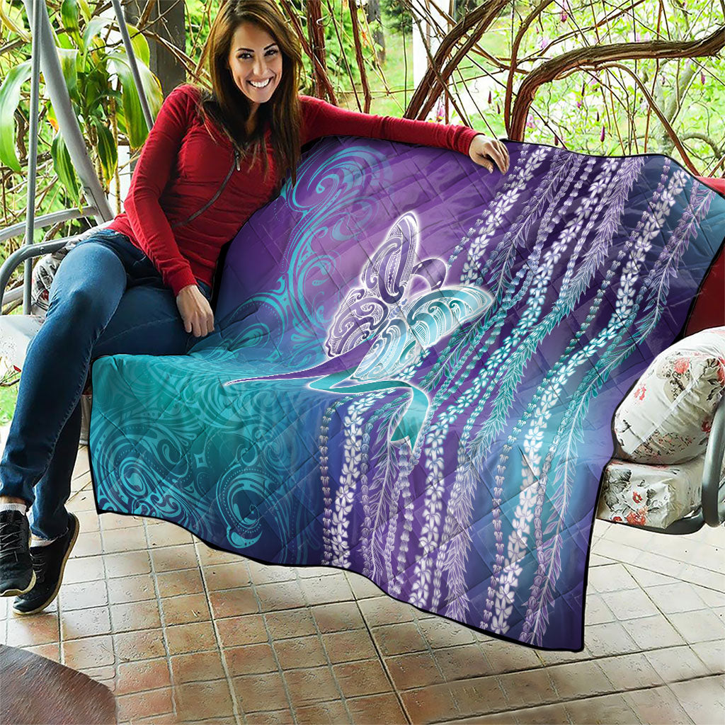 You Matter Suicide Prevention Support Quilt Maile Pikake Lokelani Crown Flower Lei Inspired