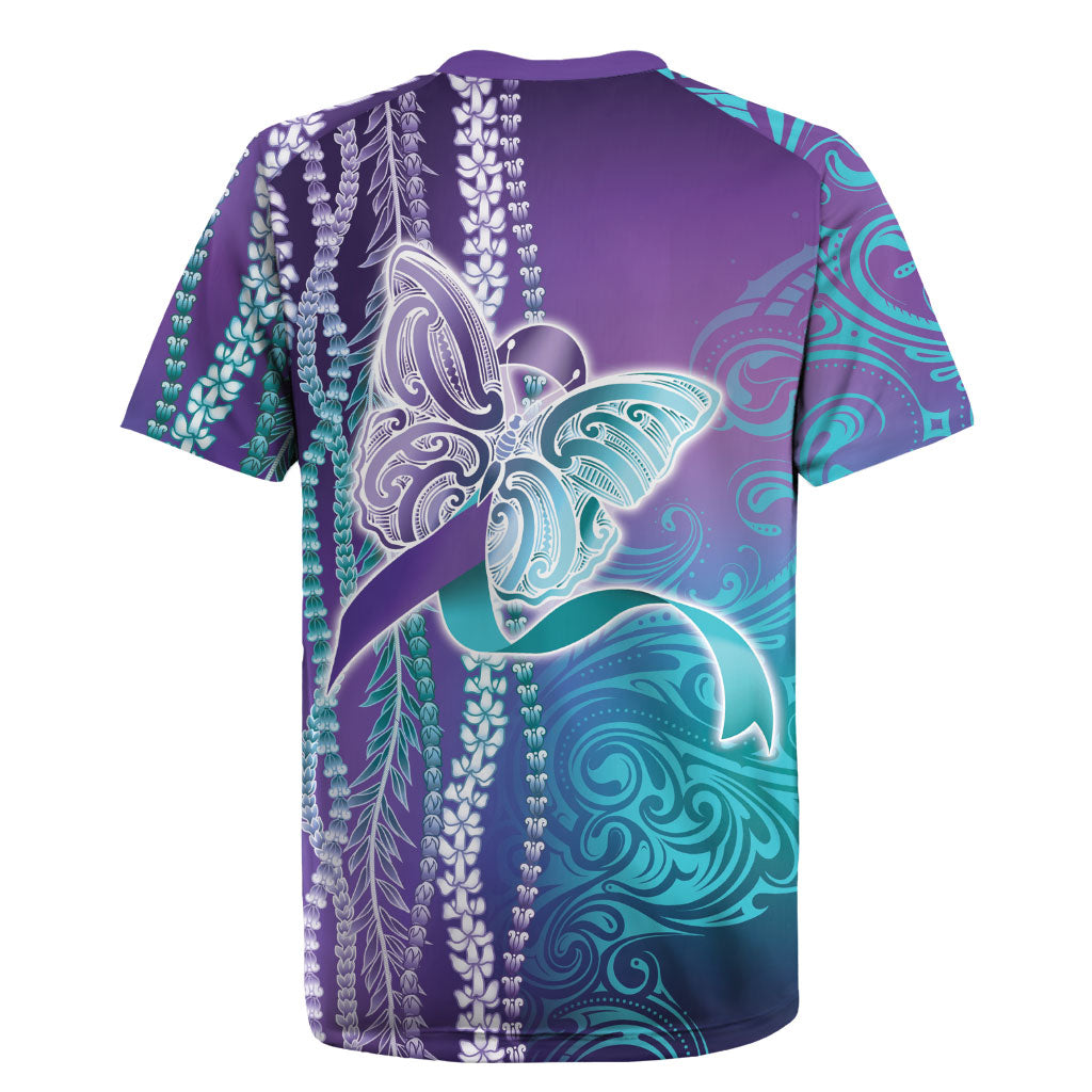You Matter Suicide Prevention Support Rugby Jersey Maile Pikake Lokelani Crown Flower Lei Inspired
