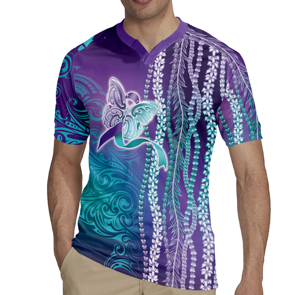 You Matter Suicide Prevention Support Rugby Jersey Maile Pikake Lokelani Crown Flower Lei Inspired