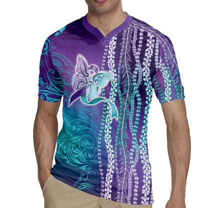 You Matter Suicide Prevention Support Rugby Jersey Maile Pikake Lokelani Crown Flower Lei Inspired