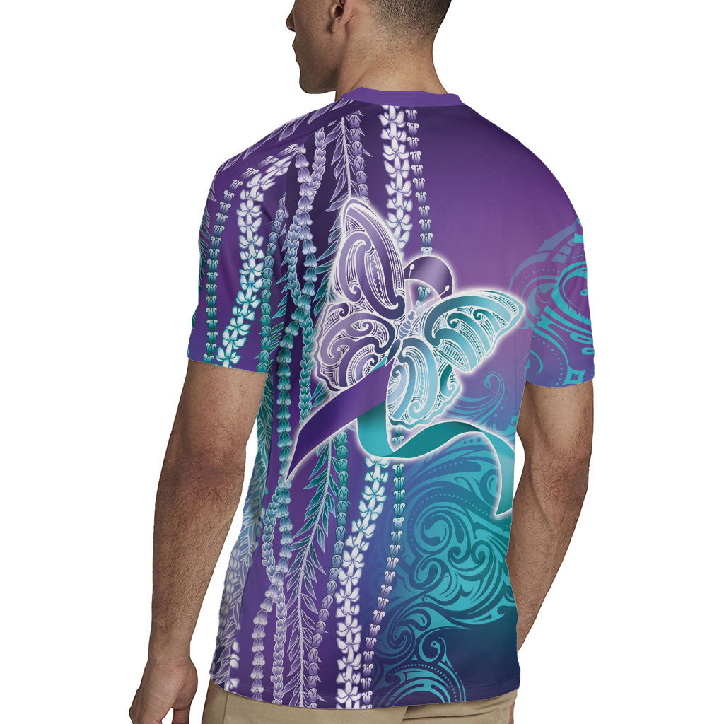You Matter Suicide Prevention Support Rugby Jersey Maile Pikake Lokelani Crown Flower Lei Inspired