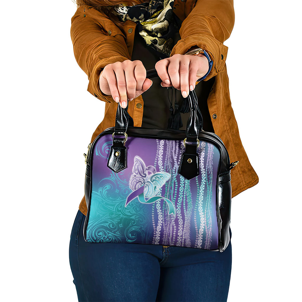 You Matter Suicide Prevention Support Shoulder Handbag Maile Pikake Lokelani Crown Flower Lei Inspired