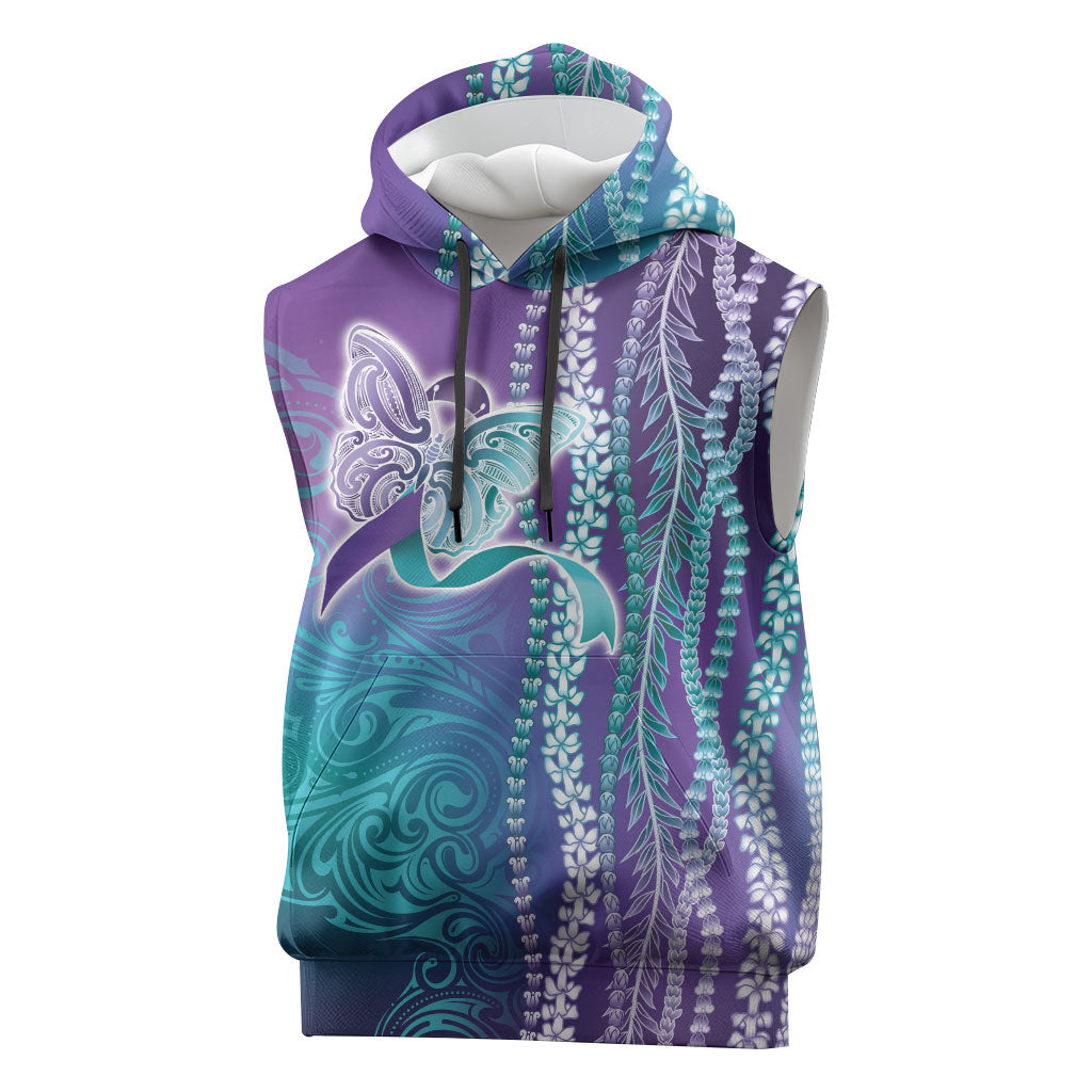 You Matter Suicide Prevention Support Sleeveless Hoodie Maile Pikake Lokelani Crown Flower Lei Inspired