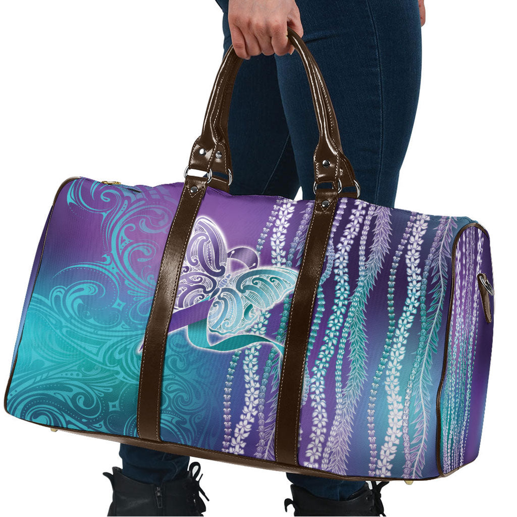 You Matter Suicide Prevention Support Travel Bag Maile Pikake Lokelani Crown Flower Lei Inspired