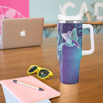 You Matter Suicide Prevention Support Tumbler With Handle Maile Pikake Lokelani Crown Flower Lei Inspired