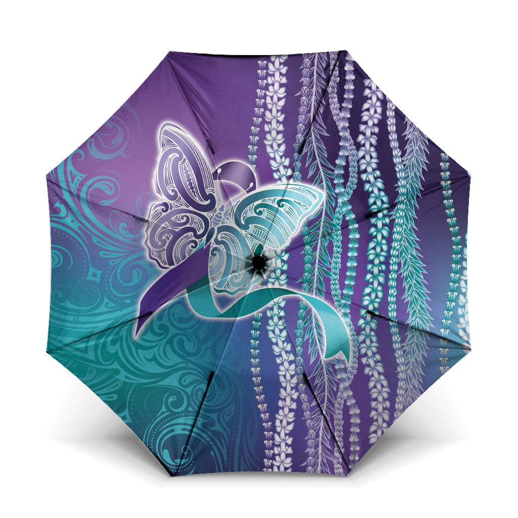 You Matter Suicide Prevention Support Umbrella Maile Pikake Lokelani Crown Flower Lei Inspired