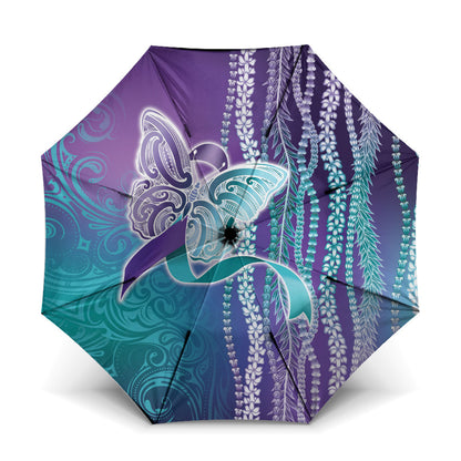 You Matter Suicide Prevention Support Umbrella Maile Pikake Lokelani Crown Flower Lei Inspired