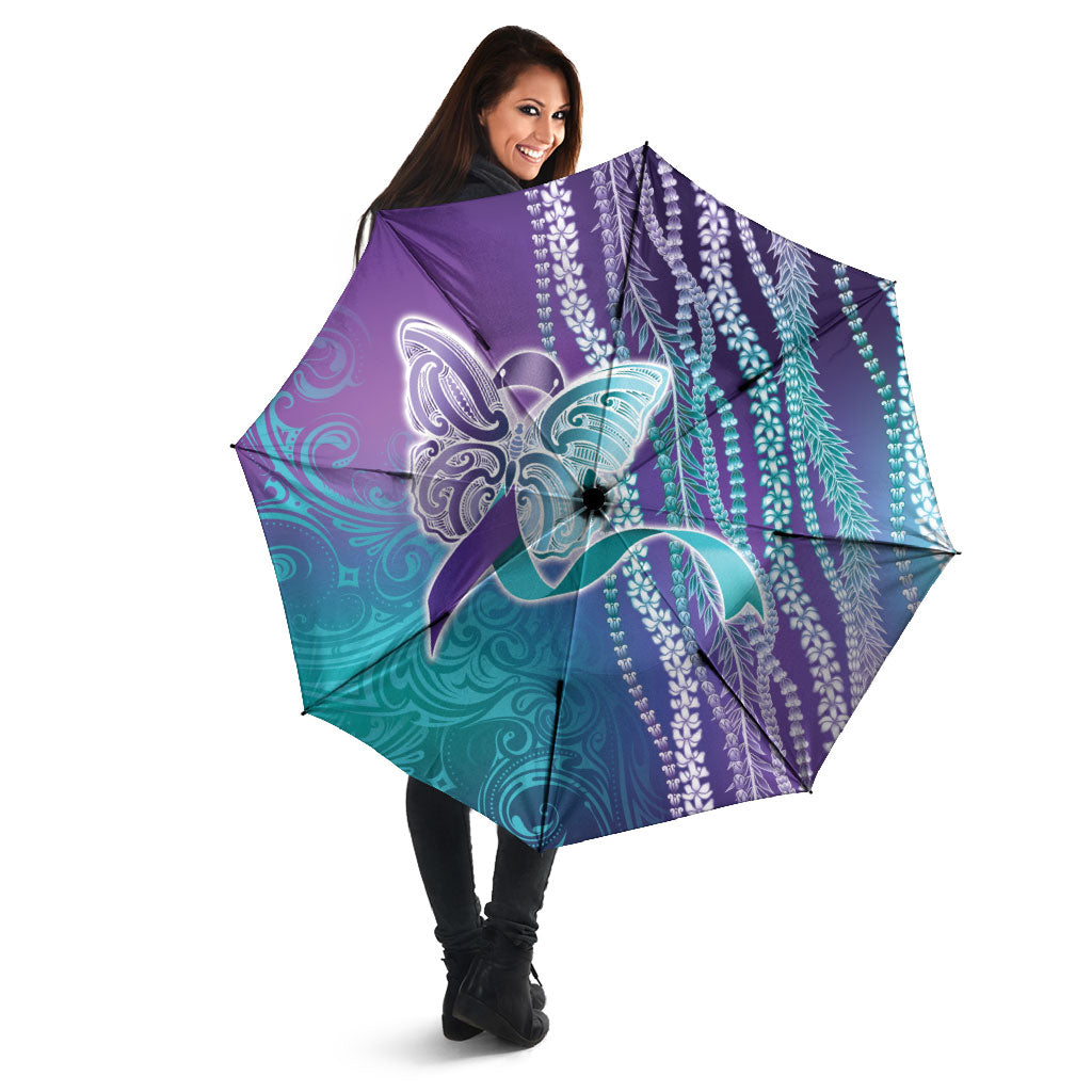 You Matter Suicide Prevention Support Umbrella Maile Pikake Lokelani Crown Flower Lei Inspired