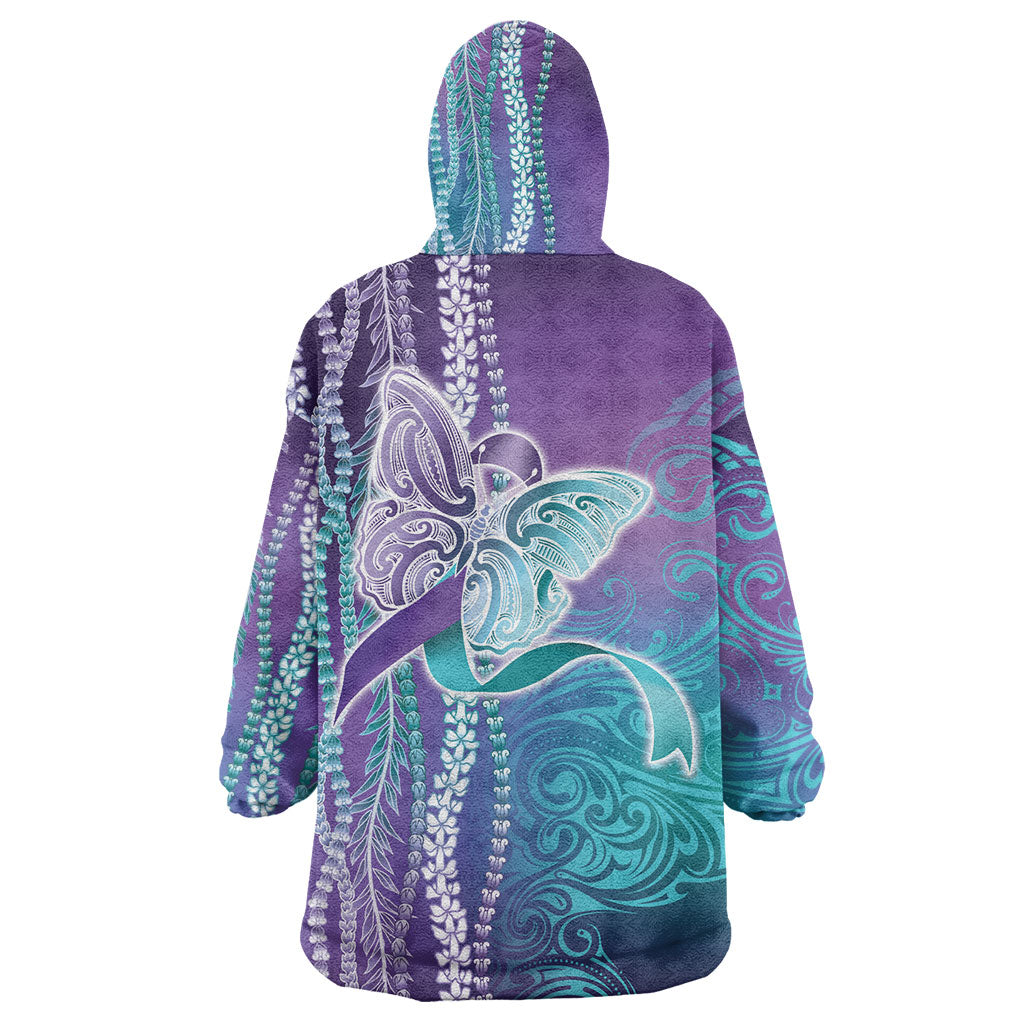 You Matter Suicide Prevention Support Wearable Blanket Hoodie Maile Pikake Lokelani Crown Flower Lei Inspired