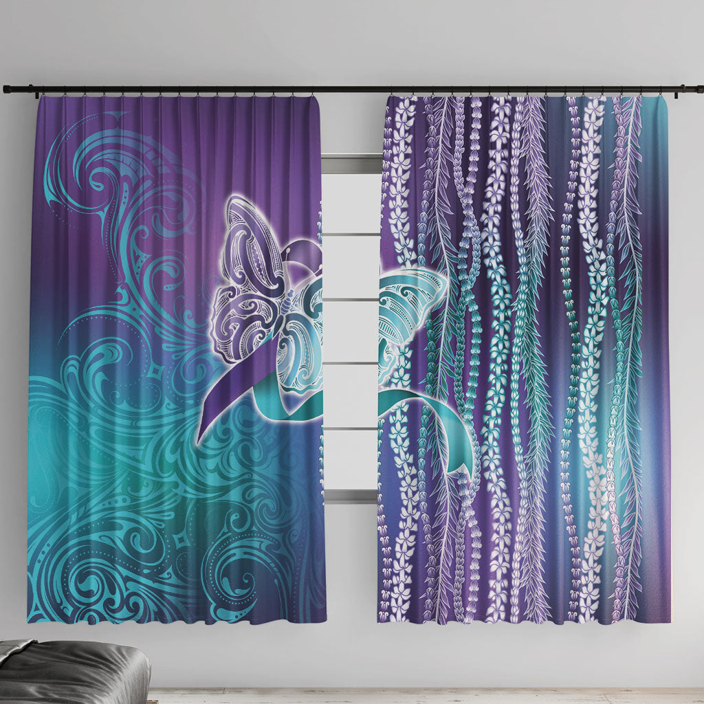 You Matter Suicide Prevention Support Window Curtain Maile Pikake Lokelani Crown Flower Lei Inspired