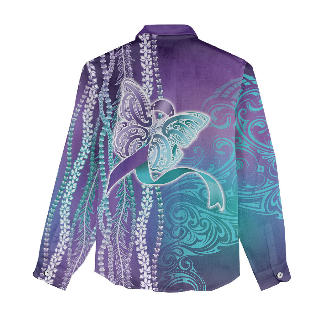 You Matter Suicide Prevention Support Women Casual Shirt Maile Pikake Lokelani Crown Flower Lei Inspired