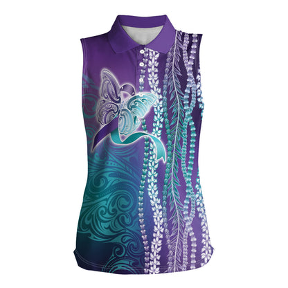 You Matter Suicide Prevention Support Women Sleeveless Polo Shirt Maile Pikake Lokelani Crown Flower Lei Inspired