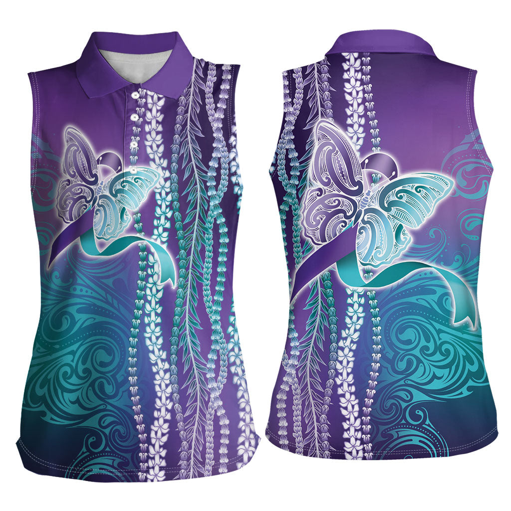 You Matter Suicide Prevention Support Women Sleeveless Polo Shirt Maile Pikake Lokelani Crown Flower Lei Inspired