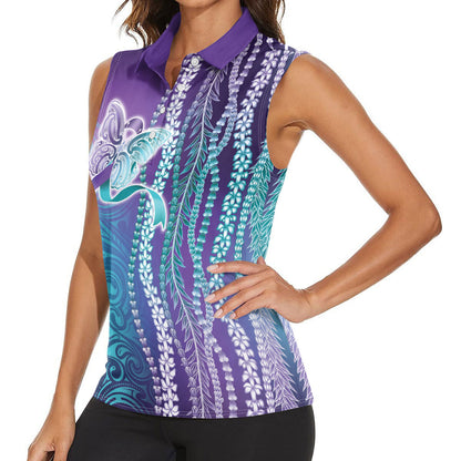 You Matter Suicide Prevention Support Women Sleeveless Polo Shirt Maile Pikake Lokelani Crown Flower Lei Inspired
