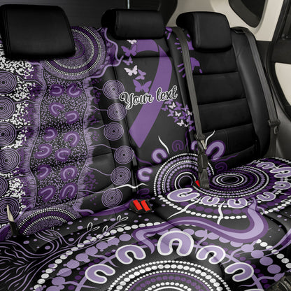 Memories Matter Alzheimers Support Personalised Back Car Seat Cover Aboriginal Ribbon Dot Painting