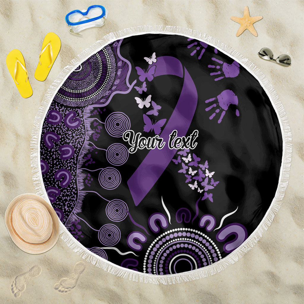 Memories Matter Alzheimers Support Personalised Beach Blanket Aboriginal Ribbon Dot Painting