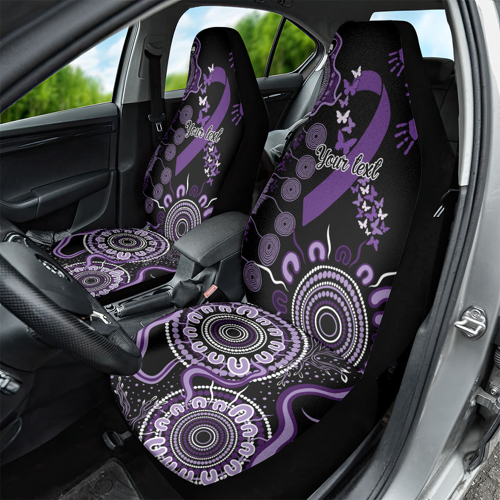 Memories Matter Alzheimers Support Personalised Car Seat Cover Aboriginal Ribbon Dot Painting