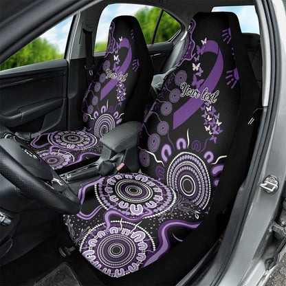 Memories Matter Alzheimers Support Personalised Car Seat Cover Aboriginal Ribbon Dot Painting