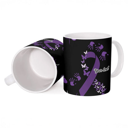 Memories Matter Alzheimers Support Personalised Ceramic Mug Aboriginal Ribbon Dot Painting