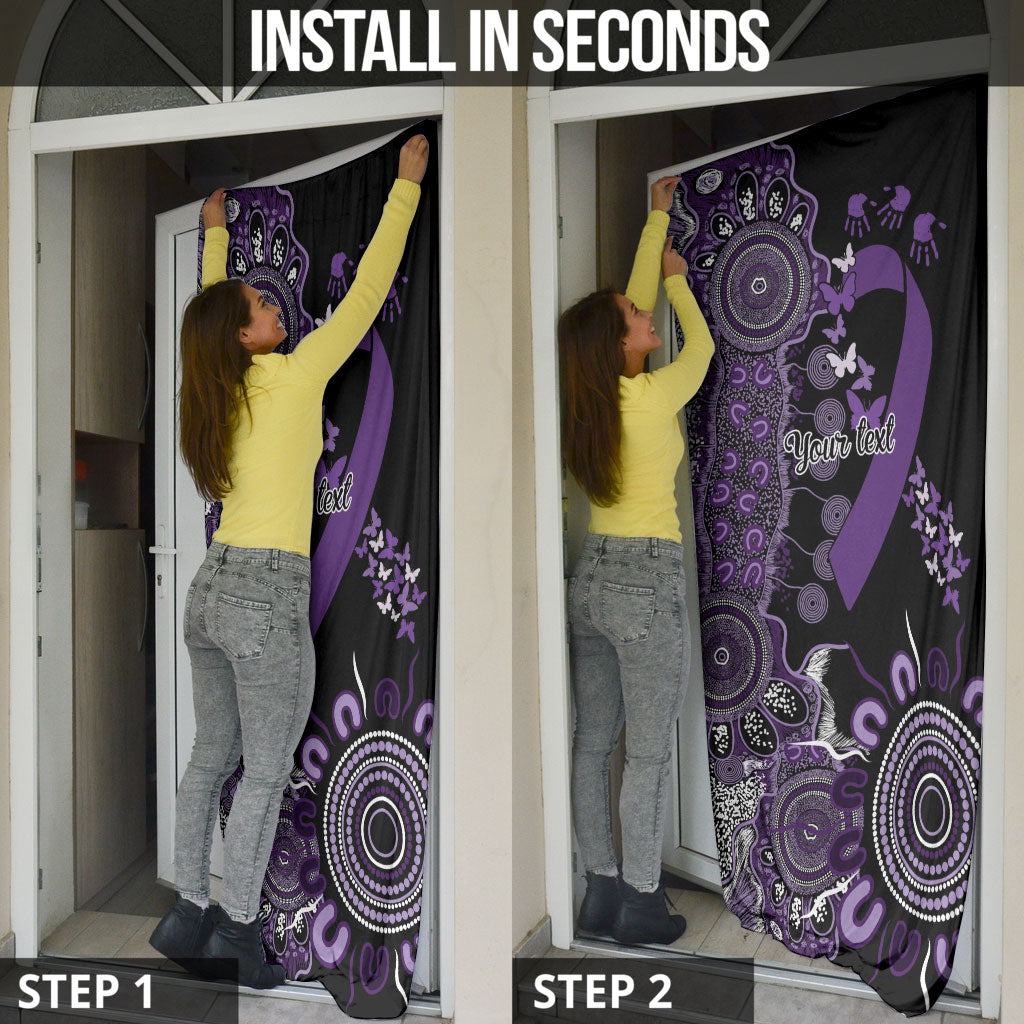Memories Matter Alzheimers Support Personalised Door Cover Aboriginal Ribbon Dot Painting