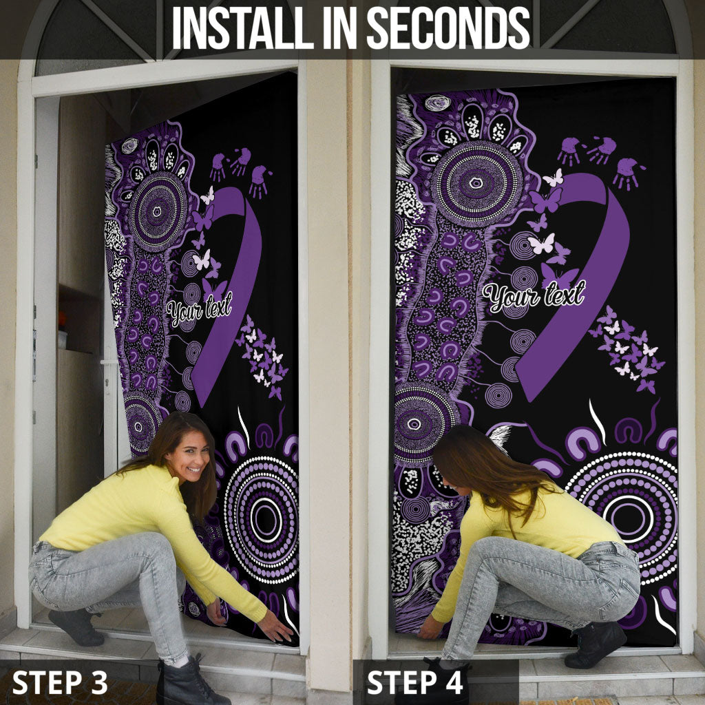 Memories Matter Alzheimers Support Personalised Door Cover Aboriginal Ribbon Dot Painting