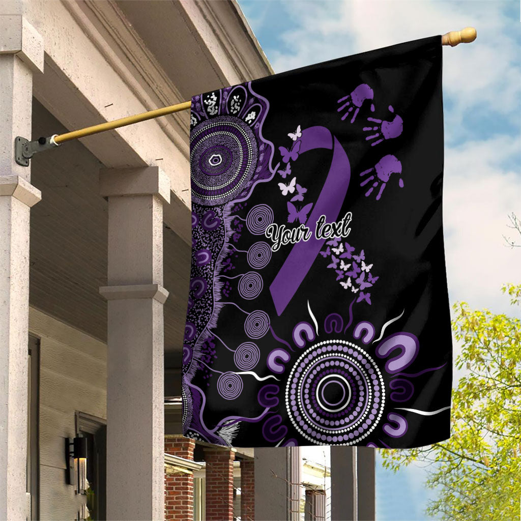 Memories Matter Alzheimers Support Personalised Garden Flag Aboriginal Ribbon Dot Painting