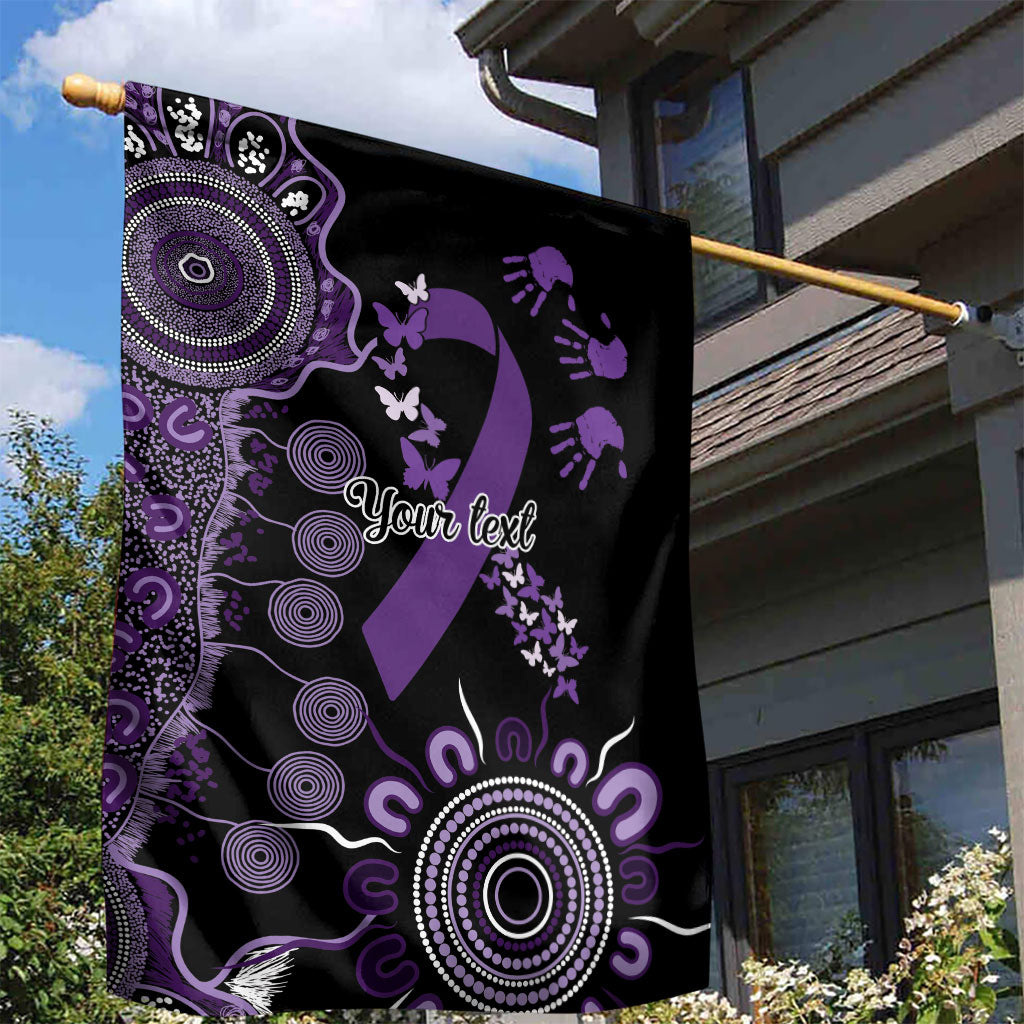 Memories Matter Alzheimers Support Personalised Garden Flag Aboriginal Ribbon Dot Painting