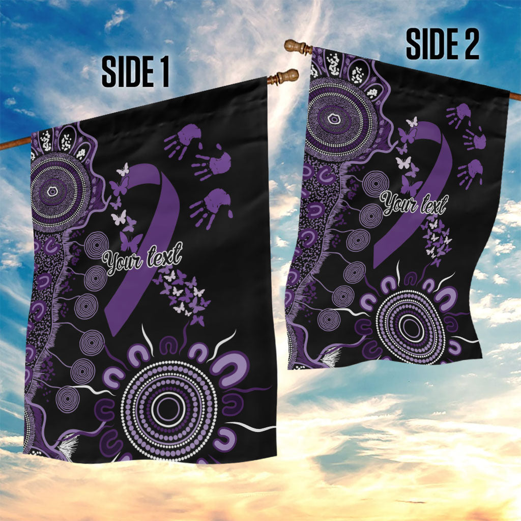 Memories Matter Alzheimers Support Personalised Garden Flag Aboriginal Ribbon Dot Painting