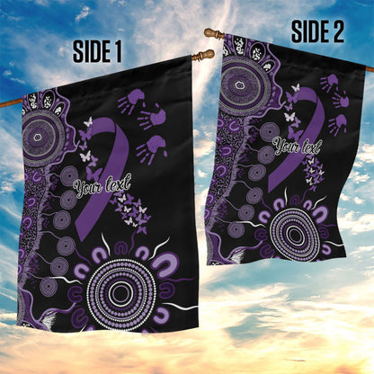 Memories Matter Alzheimers Support Personalised Garden Flag Aboriginal Ribbon Dot Painting