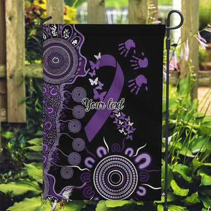 Memories Matter Alzheimers Support Personalised Garden Flag Aboriginal Ribbon Dot Painting
