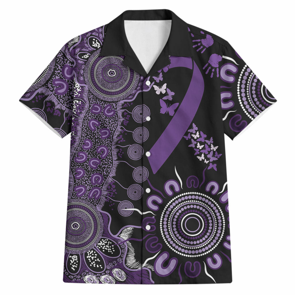 Memories Matter Alzheimers Support Personalised Hawaiian Shirt Aboriginal Ribbon Dot Painting