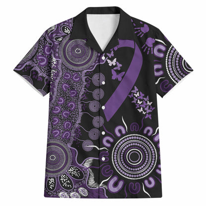 Memories Matter Alzheimers Support Personalised Hawaiian Shirt Aboriginal Ribbon Dot Painting