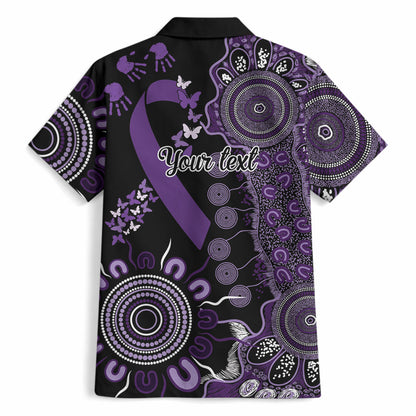 Memories Matter Alzheimers Support Personalised Hawaiian Shirt Aboriginal Ribbon Dot Painting