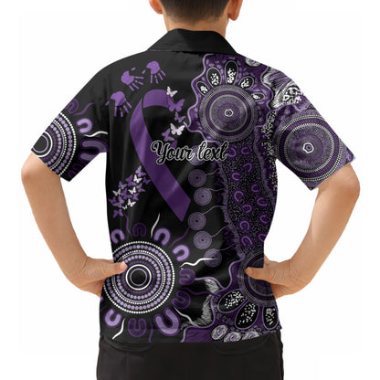 Memories Matter Alzheimers Support Personalised Hawaiian Shirt Aboriginal Ribbon Dot Painting