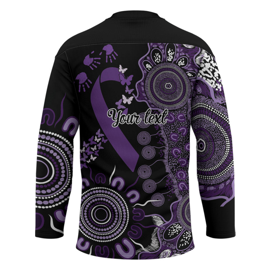 Memories Matter Alzheimers Support Personalised Hockey Jersey Aboriginal Ribbon Dot Painting