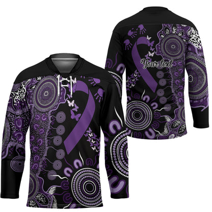 Memories Matter Alzheimers Support Personalised Hockey Jersey Aboriginal Ribbon Dot Painting