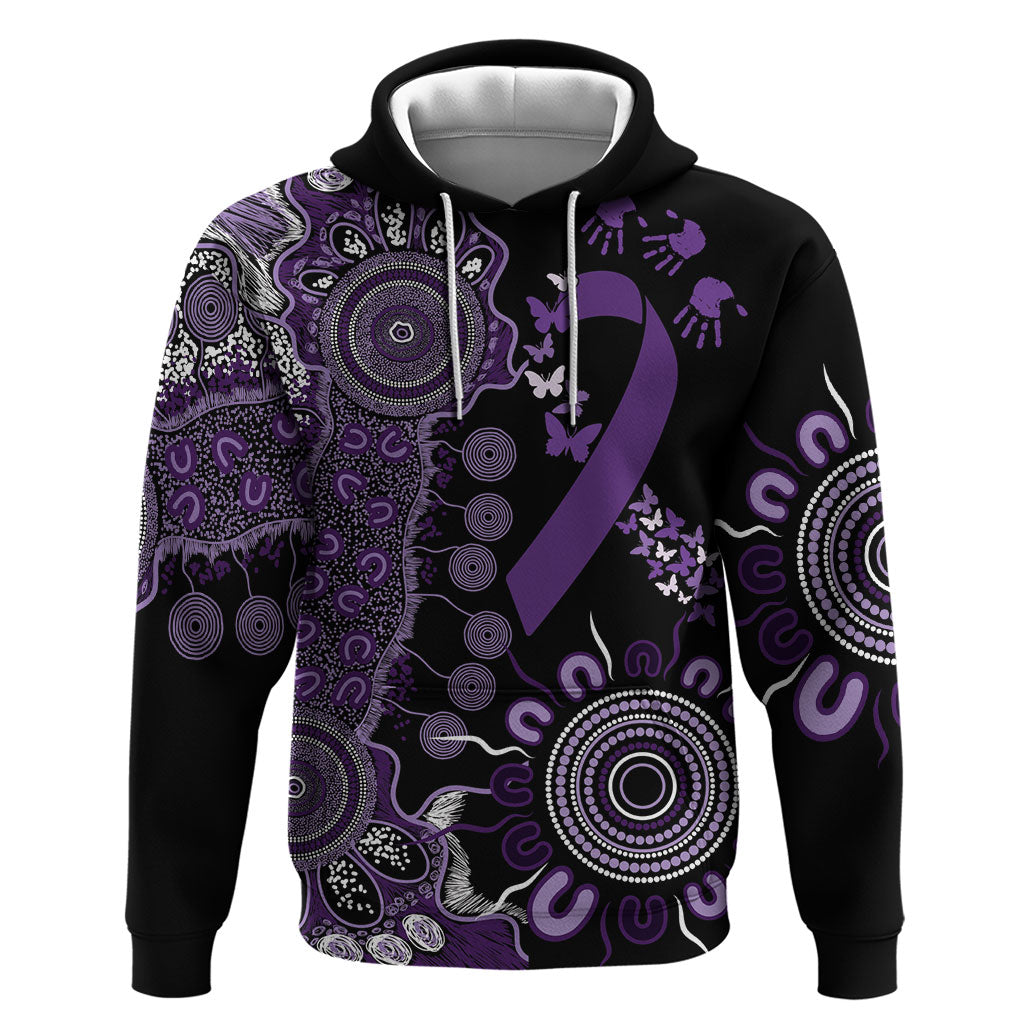 Memories Matter Alzheimers Support Personalised Hoodie Aboriginal Ribbon Dot Painting