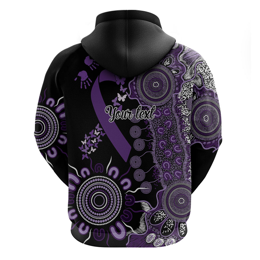 Memories Matter Alzheimers Support Personalised Hoodie Aboriginal Ribbon Dot Painting