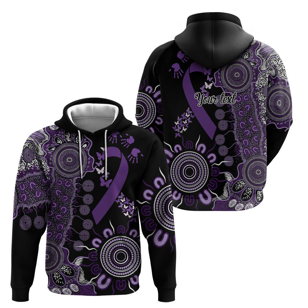 Memories Matter Alzheimers Support Personalised Hoodie Aboriginal Ribbon Dot Painting