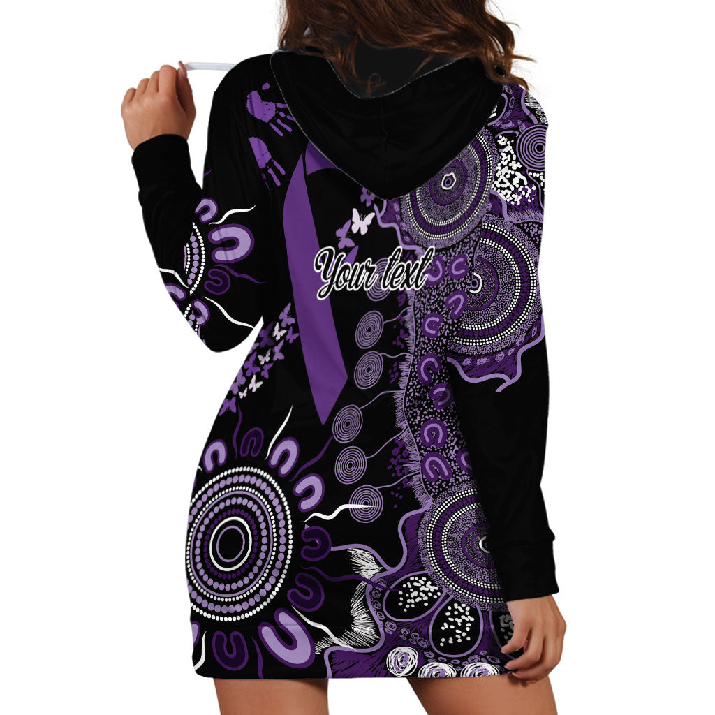 Memories Matter Alzheimers Support Personalised Hoodie Dress Aboriginal Ribbon Dot Painting