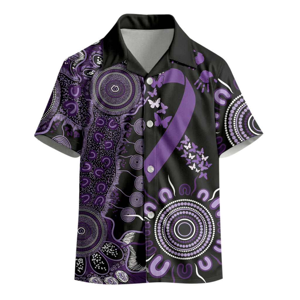 Memories Matter Alzheimers Support Personalised Kid Hawaiian Shirt Aboriginal Ribbon Dot Painting
