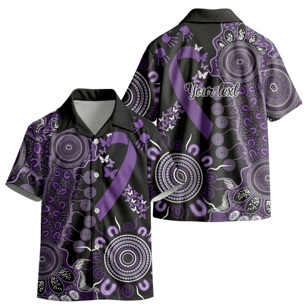 Memories Matter Alzheimers Support Personalised Kid Hawaiian Shirt Aboriginal Ribbon Dot Painting