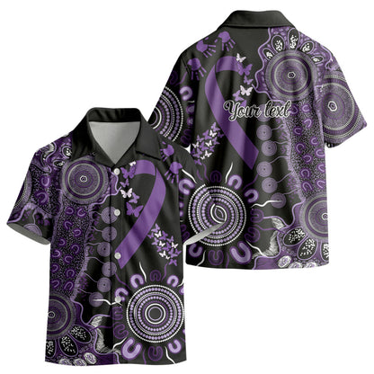 Memories Matter Alzheimers Support Personalised Kid Hawaiian Shirt Aboriginal Ribbon Dot Painting