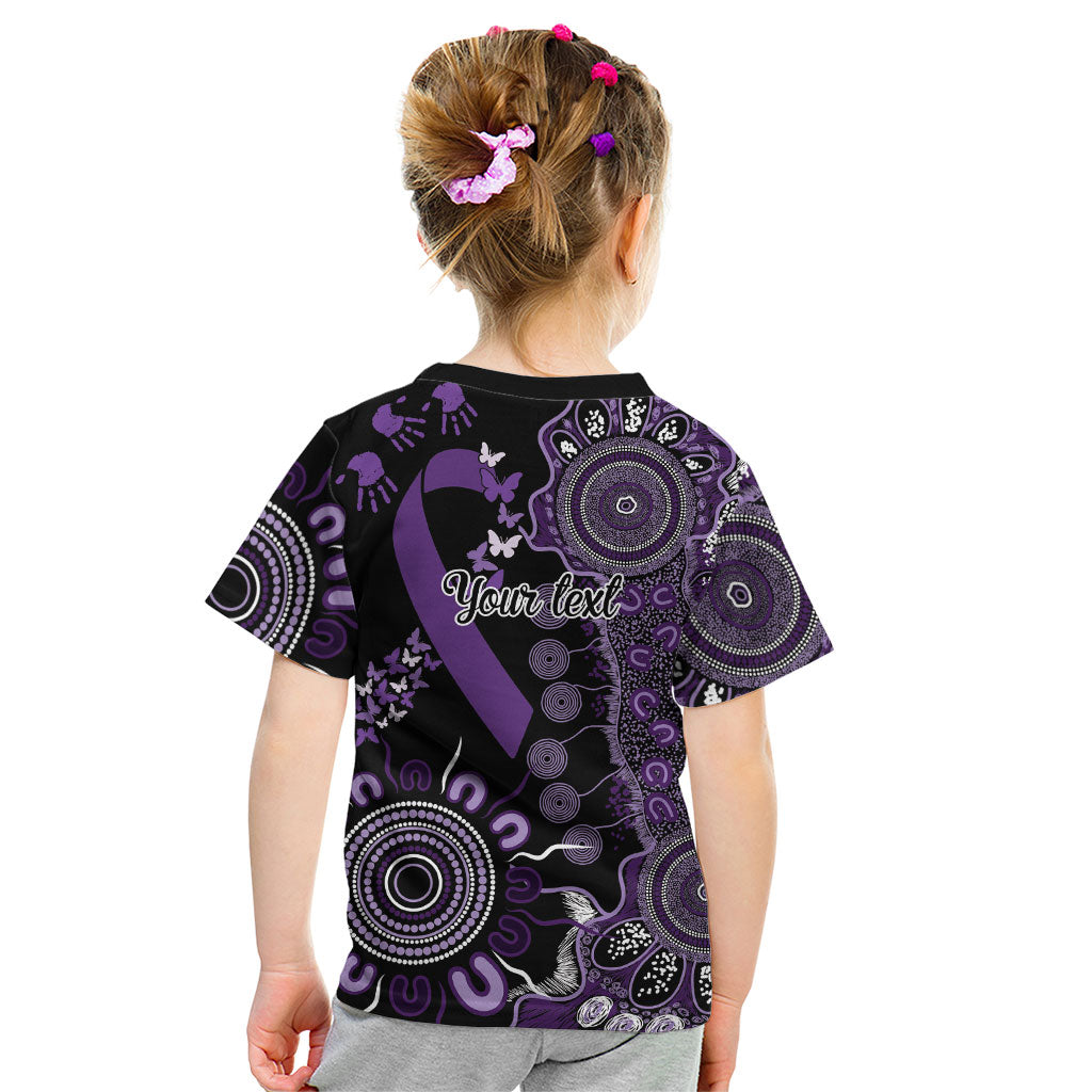 Memories Matter Alzheimers Support Personalised Kid T Shirt Aboriginal Ribbon Dot Painting