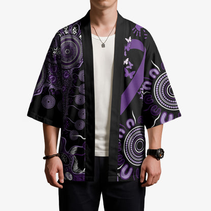 Memories Matter Alzheimers Support Personalised Kimono Aboriginal Ribbon Dot Painting