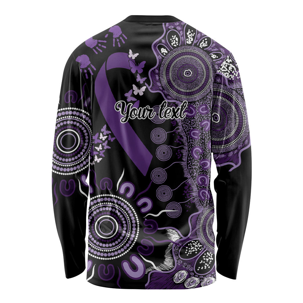 Memories Matter Alzheimers Support Personalised Long Sleeve Shirt Aboriginal Ribbon Dot Painting