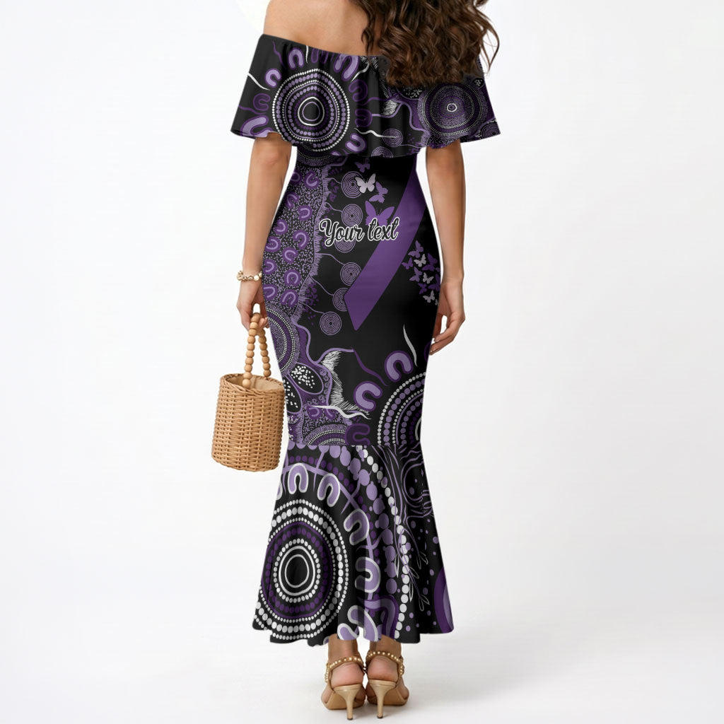 Memories Matter Alzheimers Support Personalised Mermaid Dress Aboriginal Ribbon Dot Painting