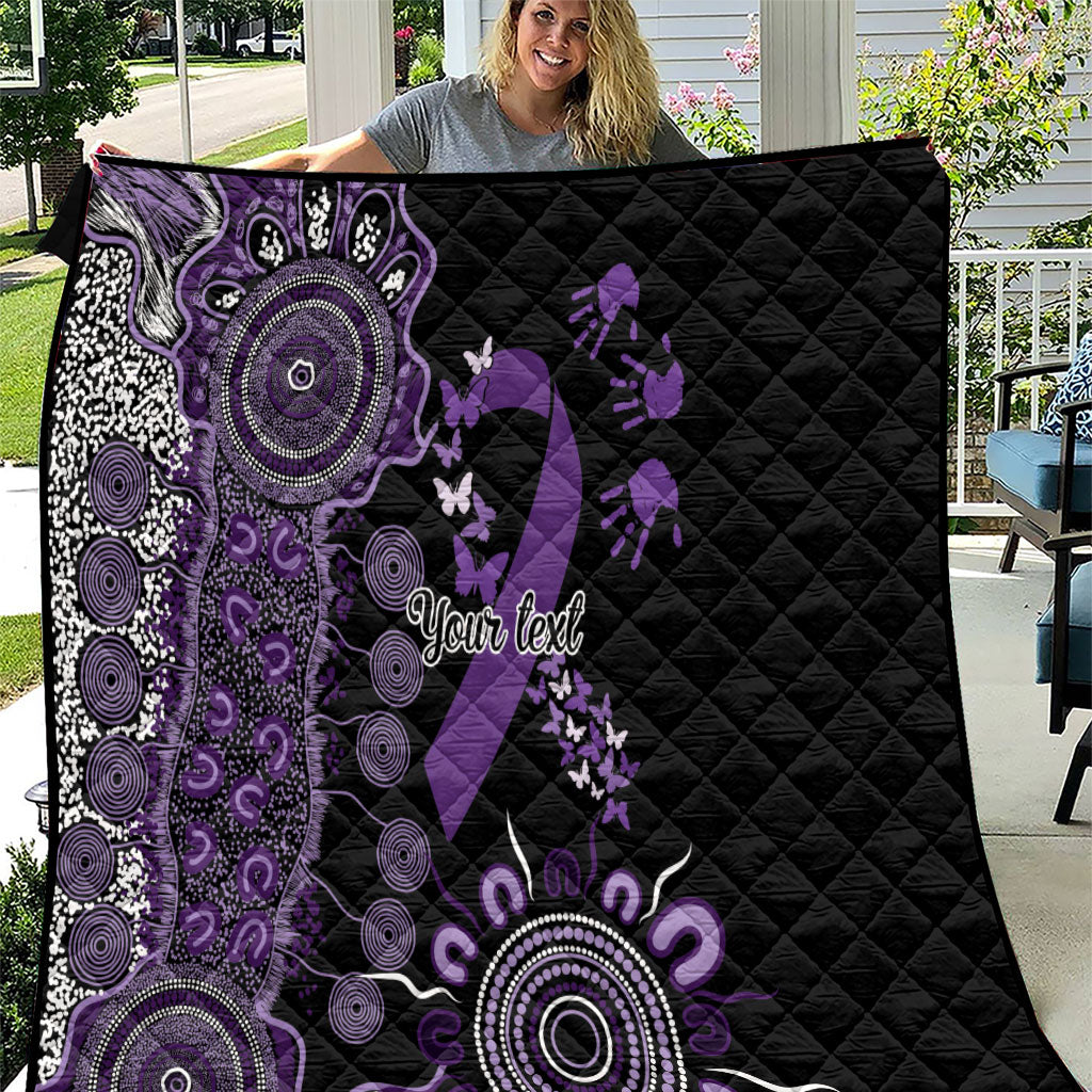 Memories Matter Alzheimers Support Personalised Quilt Aboriginal Ribbon Dot Painting